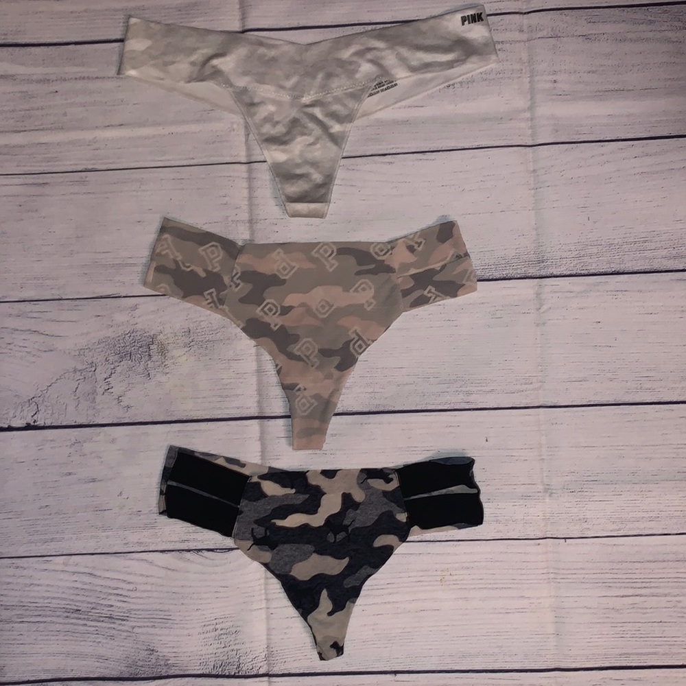 PINK/VS Camo Panty Bundle (3)